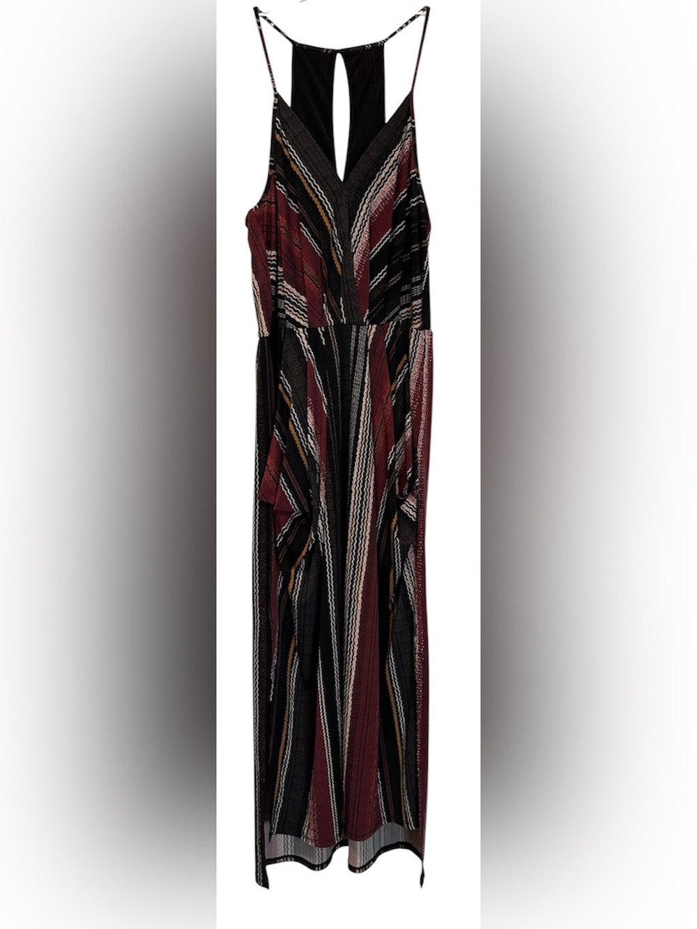 BCBGeneration Savannah Striped Faux Wrap Midi Dress